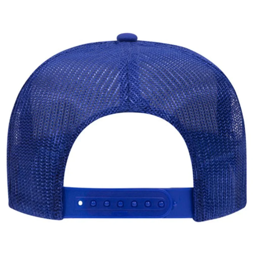 NEW Costco Foam Trucker Mesh Snapback Hat 2-TONE BLUE